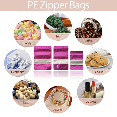 18Pcs 3 Styles PE Resealable Bags with Window OPP-TAD0001-01E-1