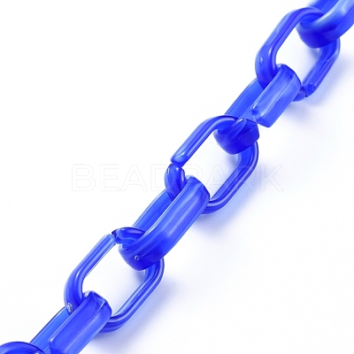Handmade Acrylic Cable Chains AJEW-JB00535-02-1