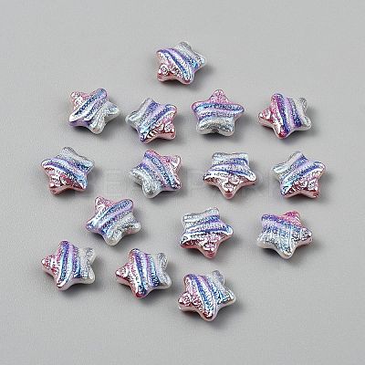 15Pcs Printed Resin Beads RESI-CJC0006-036A-1