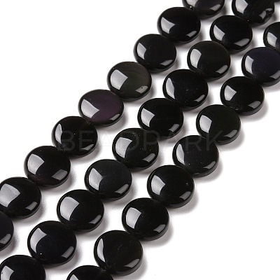 Natural Obsidian Beads Strands G-C238-21B-1