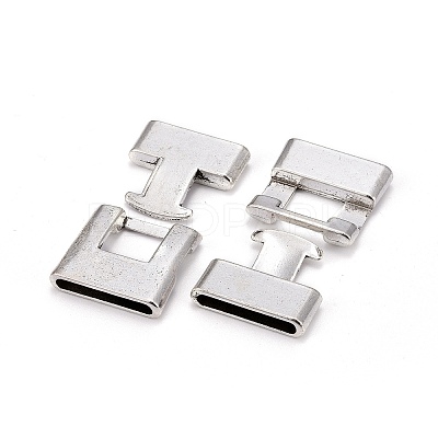 Tibetan Style Alloy Snap Lock Clasps TIBEB-A101306-AS-FF-1