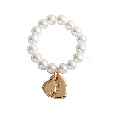 Plastic Imitation Pearl & Alloy Finger Rings FS-WG241E1-07-1