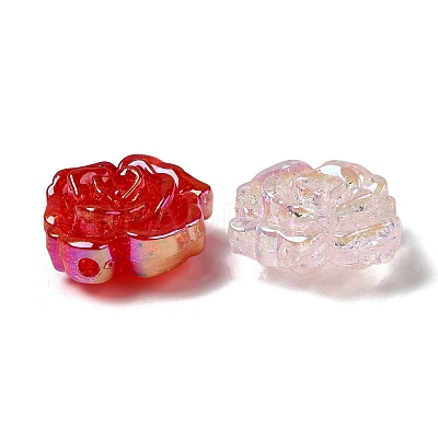Transparent & Crackle Acrylic Beads MACR-G064-04-1