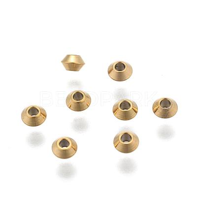 Bicone Shape Ion Plating(IP) 304 Stainless Steel Spacer Beads STAS-M237-01-1