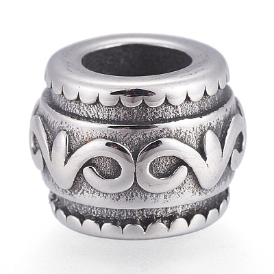 Retro 316 Surgical Steel European Beads STAS-L238-059AS-1