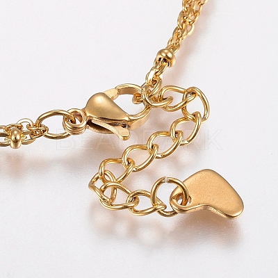 304 Stainless Steel Cable Chain Bracelets BJEW-I243-25G-A-1