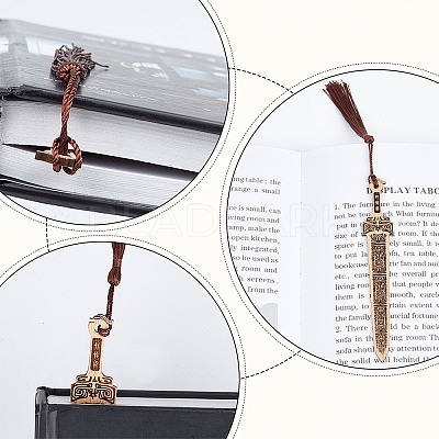 Sword Bamboo Bookmarks AJEW-WH0291-91-1