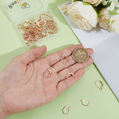 60Pcs 3 Styles 304 Stainless Steel Leverback Earring Findings STAS-BBC0008-30A-1