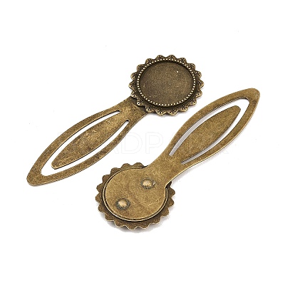 20mm Tray Bookmark Cabochon Settings PALLOY-S033-40AB-NR-1