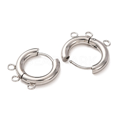 304 Stainless Steel Huggie Hoop Earring Findings STAS-D183-03E-P-1