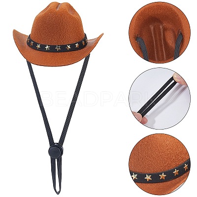 Felt Pet Cowboy Hat AJEW-WH20070-131C-1