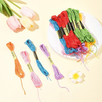 7 Sets 7 Colors Cotton Crochet Threads OCOR-FS0001-02B-1
