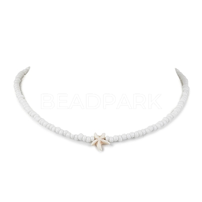 Synthetic Turquoise Necklaces NJEW-JN04773-01-1