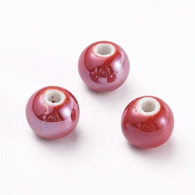 Glazed Porcelain Beads PORC-D001-10mm-15-1