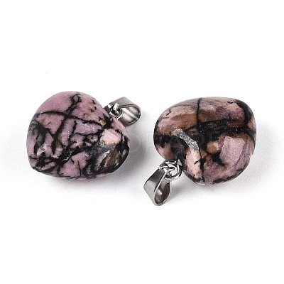 Natural Rhodonite Pendants G-T143-49F-1