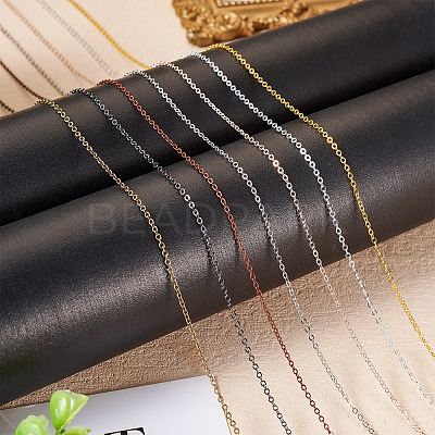 Brass Coated Iron Flat Cable Chains CH-TAC0007-01S-1