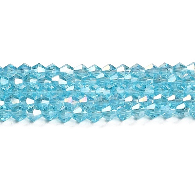 Transparent Electroplate Glass Beads Strands LS-EGLA-A039-T4mm-B20-1