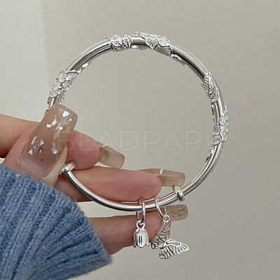 Simple Style Adjustable Brass Charm Bangles for Women FS-WG003F2-03-1