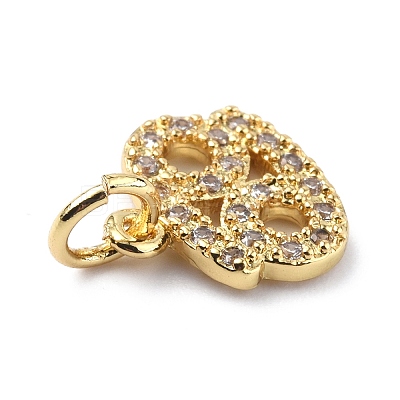 Brass Micro Pave Cubic Zirconia Charms ZIRC-F131-16G-07-1
