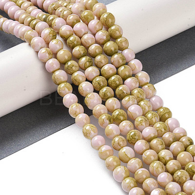 Baking Paint Glass Bead Strands GLAA-H031-01A-06-1