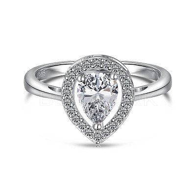 925 Sterling Silver Micro Pave Cubic Zirconia Finger Rings FS-WGBB1F3-05-1