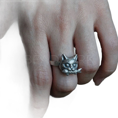 Alloy Cuff Open Rings for Couple WG48813-01-1