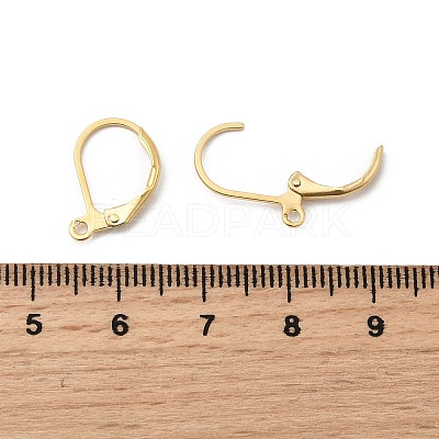 Brass Leverback Earring Findings KK-F824-007G-1-1