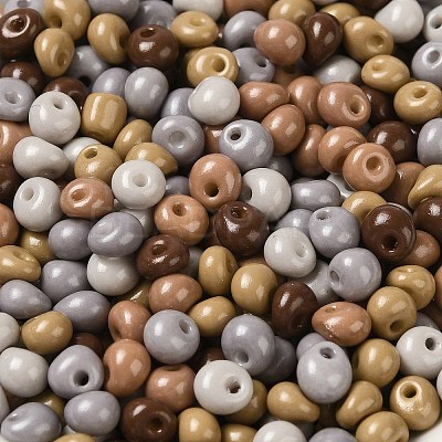 6/0 Opaque Baking Paint Glass Seed Beads X1-SEED-M012-02A-25-1