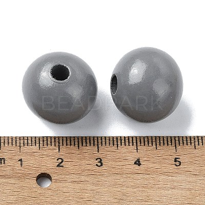 Wood Large Hole European Beads WOOD-D027-01M-1