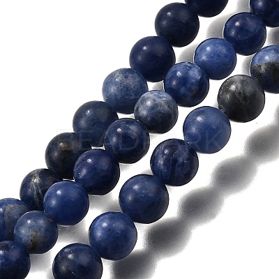 Natural Sodalite Beads Strands G-E110-8mm-3-1