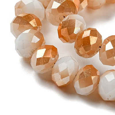 Electroplate Glass Beads Strands GLAA-K027-FR-A-M-1