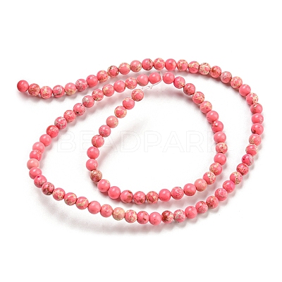 Synthetic Imperial Jasper Dyed Beads Strands G-D077-A01-03K-1