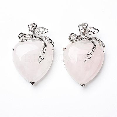 Rose Quartz Pendants KK-P103-A09-1