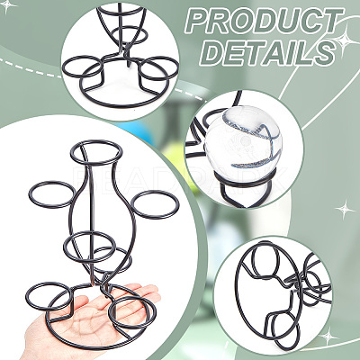 7-Slot Iron Easter Egg Display Stands ODIS-WH0058-21B-EB-1