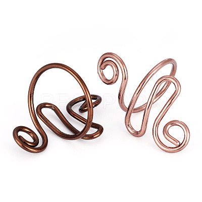 2Pcs 2 Colors Iron Yarn Guide Finger Holders DIY-TA0011-15-1