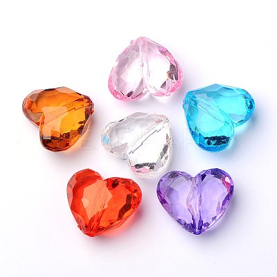 Transparent Acrylic Beads X-PL318Y-1
