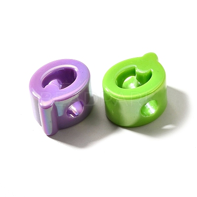 UV Plating Opaque Acrylic European Beads SACR-Z007-01Q-1