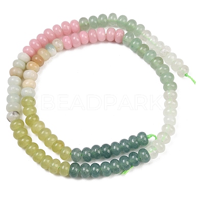 Natural Flower Amazonite & Dyed White Jade & Quartz Crystal Beads Strands G-Z135-C05-1