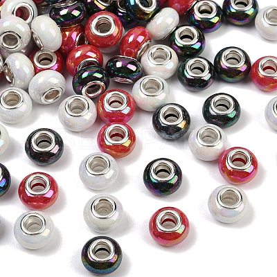 Opaque Resin European Beads RESI-C059-01E-1