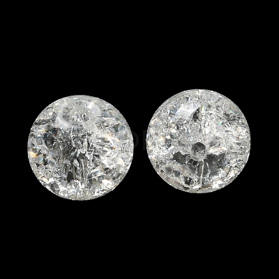 Transparent Spray Painting Crackle Glass Beads GLAA-L046-01A-1