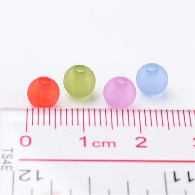 Transparent Frosted Acrylic Beads X-PL723M-1