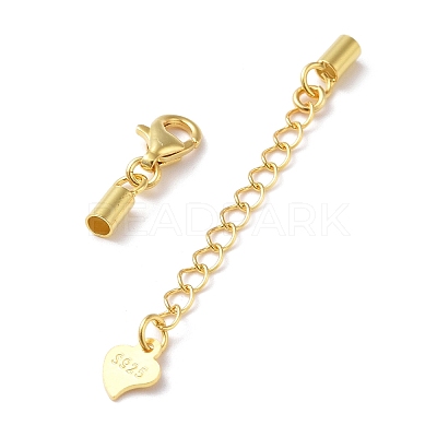 925 Sterling Silver Curb Chain Extender STER-G039-03C-G-1