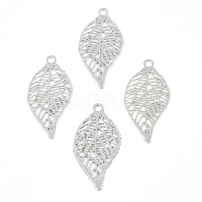 Rack Plating Brass Filigree Pendants KKC-T001-43P-1