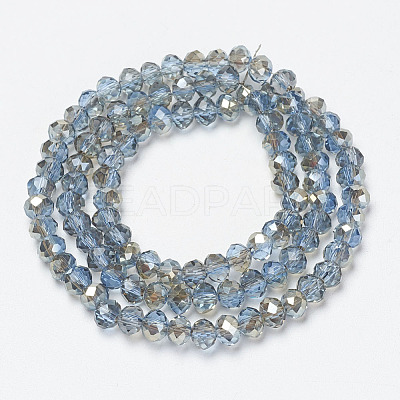 Electroplate Glass Beads Strands EGLA-A034-T2mm-K02-1