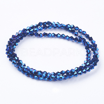 Electroplate Glass Beads Strands EGLA-J026-3mm-F18-1
