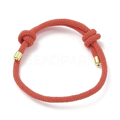 Adjustable Nylon Round Milan Cord Slider Bracelet Making FB-H001-01G-05-1