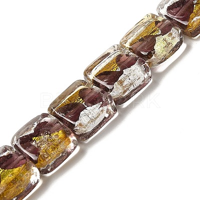 Handmade Gold Foil and Silver Foil Lampwork Beads FOIL-C001-01A-04-1