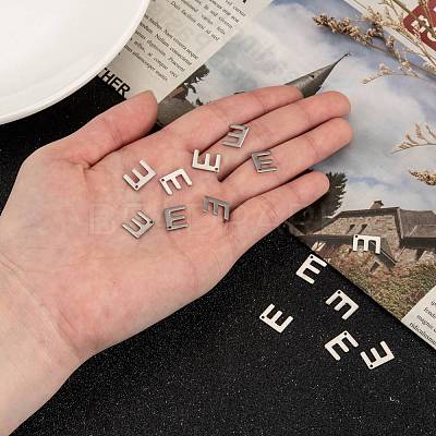 Tarnish Resistant 304 Stainless Steel Letter Charms STAS-O072-E-1