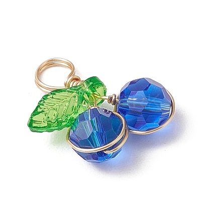 Cherry Glass Pendants PALLOY-JF03470-01-1