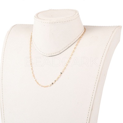 Brass Dapped Cable Chain Necklaces NJEW-JN03160-1